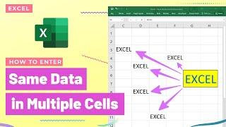 How to Enter Same Data in Multiple Cells in Microsoft Excel - MS Office Tutorials - Windows 10 Tips