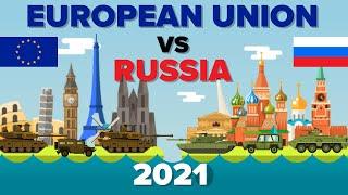 EUROPEAN UNION (EU) vs RUSSIA 2021 - Who Would Win? Army/Military Comparison