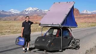 Building a Roof Top Tent for my Mini Electric Car + Overnight Camping