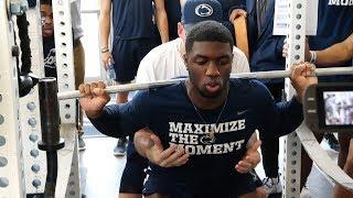 Penn State Football's Jayson Oweh impresses in gym, has friendly competition with Micah Parsons