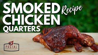 Smoked Chicken Quarters with Mango Habanero Sauce - How to BBQ Chicken Leg Quarters