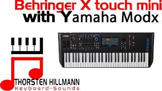 Using a Behringer X Touch Mini with Yamaha Modx for some cool things, scene, samples