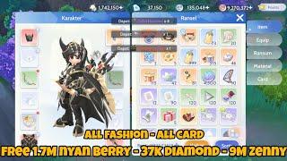 Ragnarok Origin V23 Private Server - 1.7M Nyan Berry - 37k Diamond - 5M Zeny - Fashion