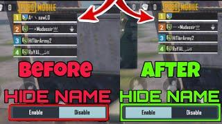 HOW TO HIDE NAME IN PUBG||KAISE NAME HIDE KAREIN