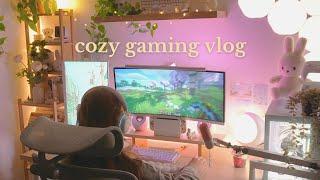 cozy gaming vlog  slice of life, minecraft, nintendo switch, keyboard unboxing, pinterest inspired