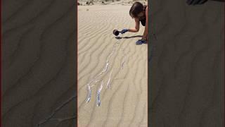 Making Perfect Lines With Beach Sand 