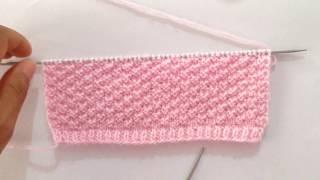 Simple Reversible Knitting Stitch Pattern For Babies Blanket/Sweater/Cardigan