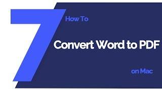 How to Convert Word to PDF on Mac | PDFelement 7