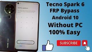 Tecno spark 6 Ke7 frp bypass || frp Unlock without PC || Google Account Remove | Gmail bypass