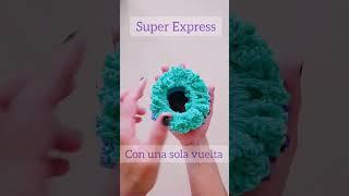 Scrunchies fáciles a crochet #crochet #crochettutorial #ganchillo