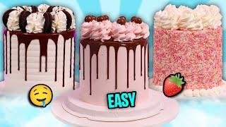 Satisfying Cake Decorating | 3 Easy Cake Designs in 6 Minutes