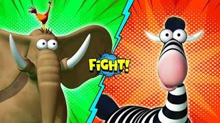 Gazoon  Animal War ️ Elephant  VS Zebra  Funny Cartoons For Kids