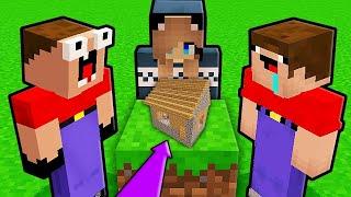 2 НУБА И ДЕВУШКА ПРО СТРОЯТ ДОМА В 1 БЛОК В МАЙНКРАФТ! БИТВА ПОСТРОЕК MINECRAFT