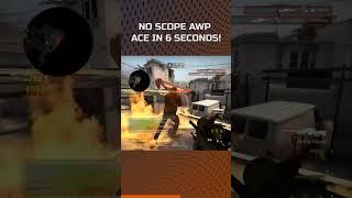 no scope awp ace in 6 seconds #ace #csgo #counterstrike #mirage