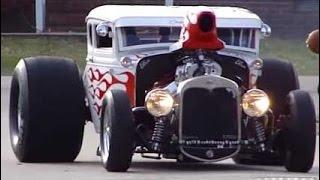 PRO STREET HOT RAT ROD START UP, OPEN "ZOOMIES" DAMN! GO PRO IN CAR CAMERA MUST SEE