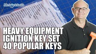 Heavy Equipment Ignition Key Set - 40 Popular Keys