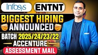 ENTNT official Hiring | Infosys Hiring | Accenture New Assessment Mail