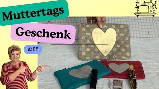 DIY Valentine's Day gift sewing - bag with heart . For beginners!