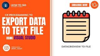 Export Data to Text File | C# | WinForms