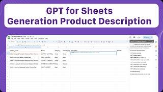 How to use ChatGPT in Google Sheets for generation 1000+ product descriptions in 2024