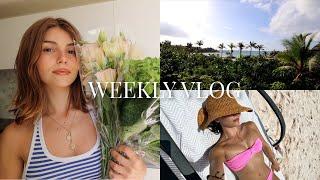 weekly vlog l a little bit at home + travel with us to Tulum, workouts, beach, etc.