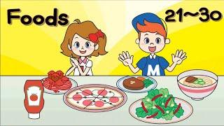 Easy Reading Practice for kids | 80 Foods 21-30