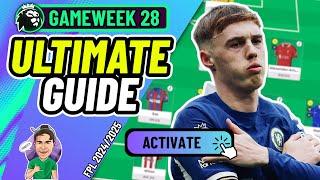 FPL GW28 | CHIP STRATEGY UPDATE!  | THE ULTIMATE GUIDE | Fantasy Premier League 2024/2025!