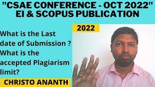 Christo Ananth - CSAE Conference, China - EI Compendex & Scopus - Oct 2022-Review in English- Scopus