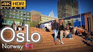 Walk with Me in Oslo |  City Center (Oslo Sentrum) | 4K HDR | September 2024