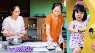 Daily Life - Purple Sweet Potato Mochi. Taste of the Countryside