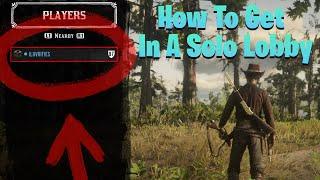 How To Get In A Solo Lobby In Red Dead Redemption Online #rdr2