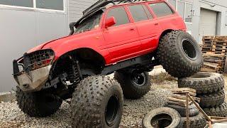 Land Cruiser 80 into a BIGFOOT with Unimog portal axles and massive wheels. monster test.