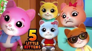 Пять маленьких котенок | детские рифмы | Котенок песня | Five Little Kitten | Nursery Rhyme