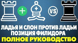 Шахматы. Эндшпиль. Ладья и слон против ладьи. Позиция Филидора. Самое полное руководство