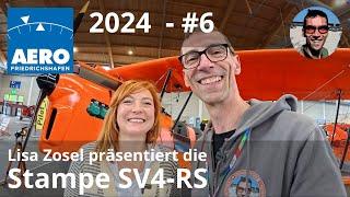 AERO 2024 #6 - Lisa Zosel präsentiert das Doppeldecker-Ultraleichtflugzeug Stampe SV4-RS 