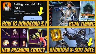 URGENT NOTICE!  BGMI 3.7 Update HERE | Anukhra X-Suit Release Date | Premium Crate Upgrade Gun?