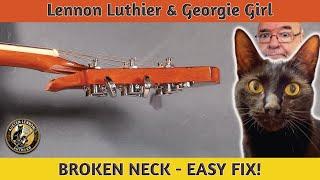 Broken Neck - here's an easy fix. Redwood Acoustic Guitar