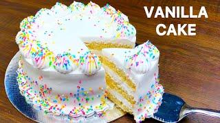 Vanilla Cake Recipe | Vanilla Cake Without Oven | Birthday Cake Recipe