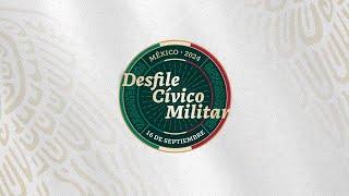 Desfile Cívico Militar desde el Centro Histórico de la Ciudad de México.