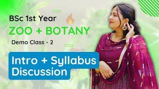 BSc 1st Year Zoology & Botany || Syllabus || Demo Class 1