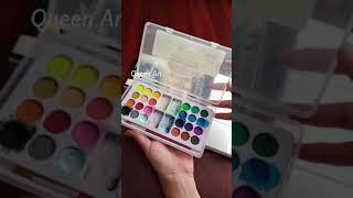 Watercolors with Palette | #Shorts | Queen Art