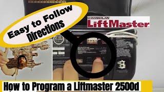 LiftMaster 2500 Garage Door Opener Electronic Limits/ Force Programming