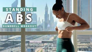 7 min STANDING ABS DUMBBELL WORKOUT