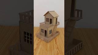 Build A Simple Cardboard House | Make Cardboard House DIY Miniature Cardboard House