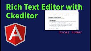 Rich text editor with ckeditor in Angular