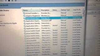how to fix the problem of  "(Apple Mobile Device Service not started)" on itunes 10.5