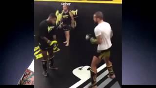 CM Punk training and sparring for UFC 203.