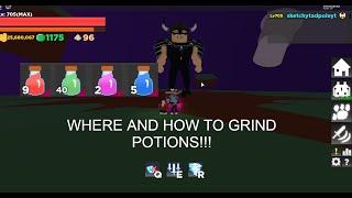 HOW AND WHERE TO FARM POTIONS IN RPG SIMULATOR!!!