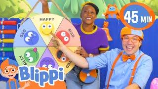 Learning About Emotins with Blippi & Meekah! | 35 MINUTES Blippi Educational Videos for Kids