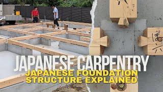 Japanese Foundation Structure Explained! - Dodai (土台) - Setting up the Dodai (Foundation Beams)